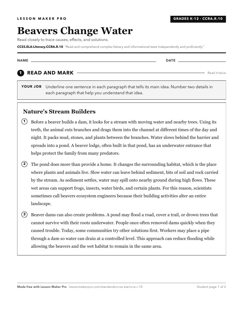 Preview of the CCSS.ELA-Literacy.CCRA.R.10 printable worksheet