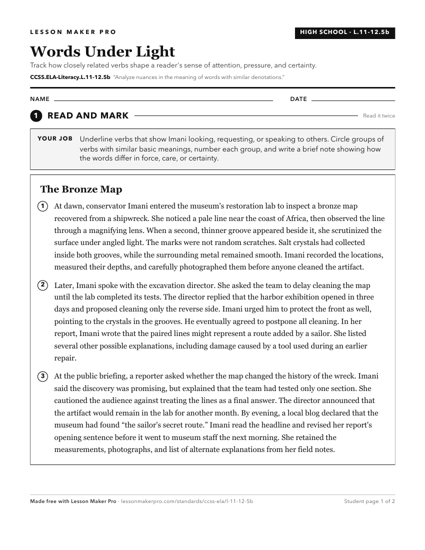 Preview of the CCSS.ELA-Literacy.L.11-12.5b printable worksheet