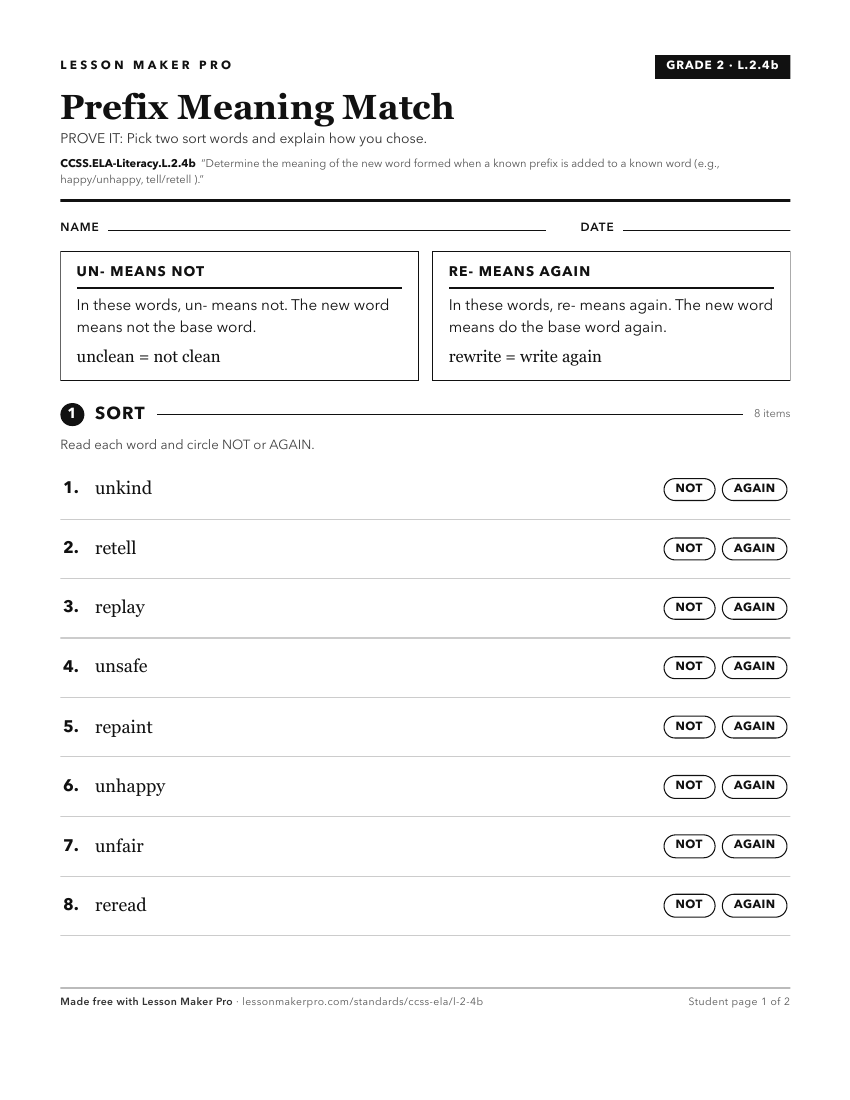 Preview of the CCSS.ELA-Literacy.L.2.4b printable worksheet