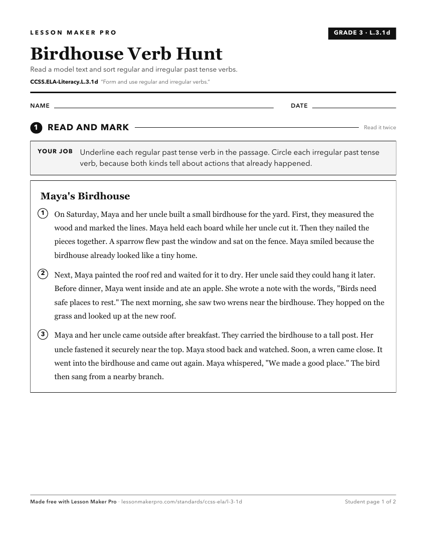 Preview of the CCSS.ELA-Literacy.L.3.1d printable worksheet