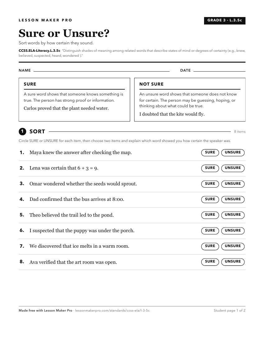 Preview of the CCSS.ELA-Literacy.L.3.5c printable worksheet