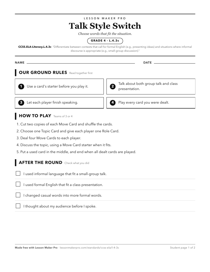 Preview of the CCSS.ELA-Literacy.L.4.3c printable worksheet