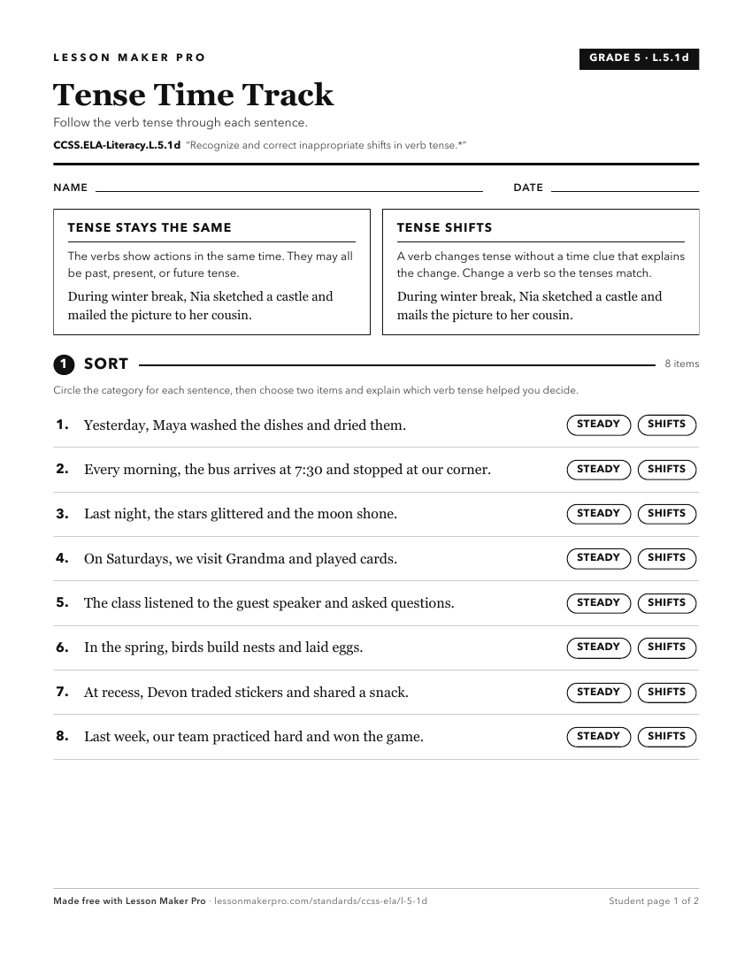 Preview of the CCSS.ELA-Literacy.L.5.1d printable worksheet