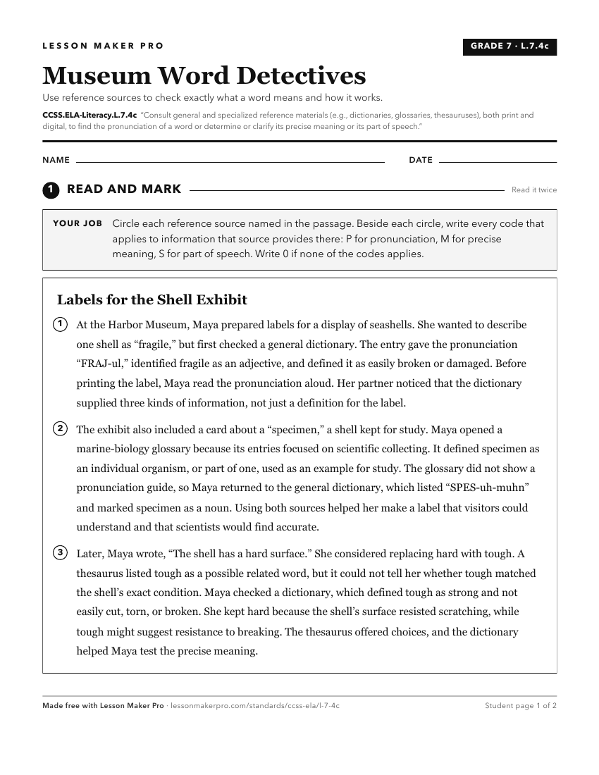 Preview of the CCSS.ELA-Literacy.L.7.4c printable worksheet