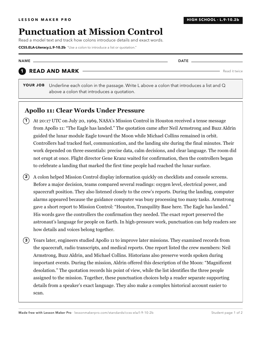Preview of the CCSS.ELA-Literacy.L.9-10.2b printable worksheet