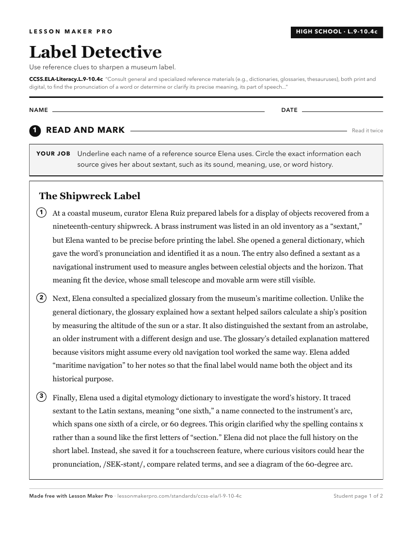 Preview of the CCSS.ELA-Literacy.L.9-10.4c printable worksheet