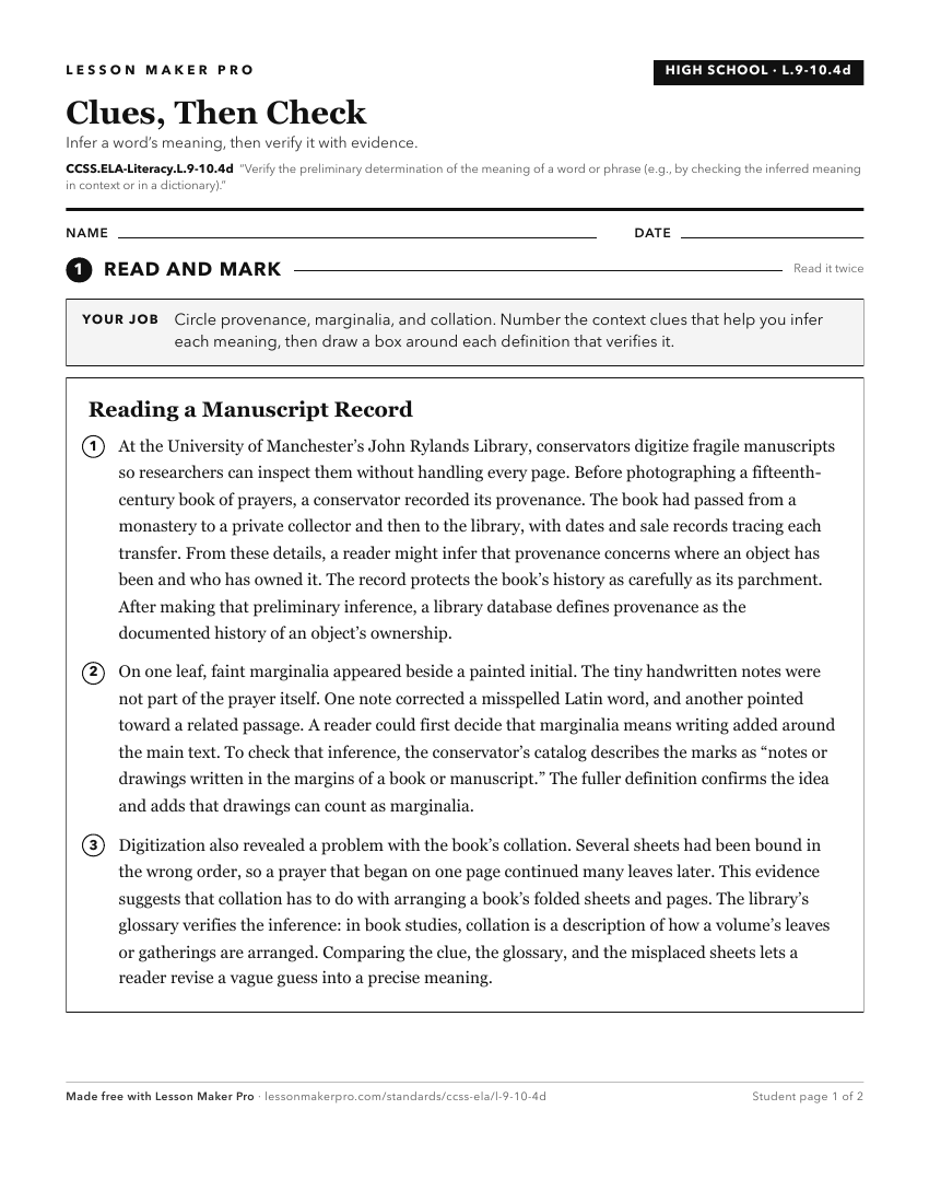 Preview of the CCSS.ELA-Literacy.L.9-10.4d printable worksheet