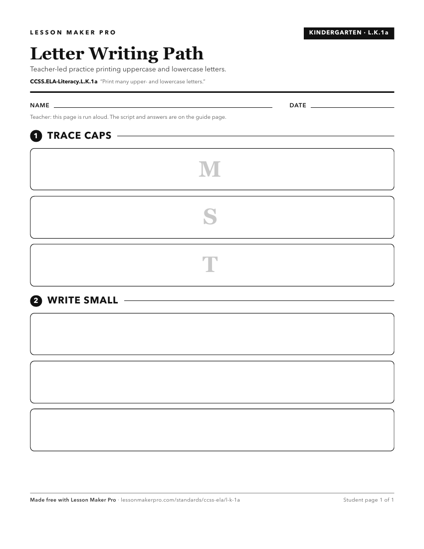 Preview of the CCSS.ELA-Literacy.L.K.1a printable worksheet
