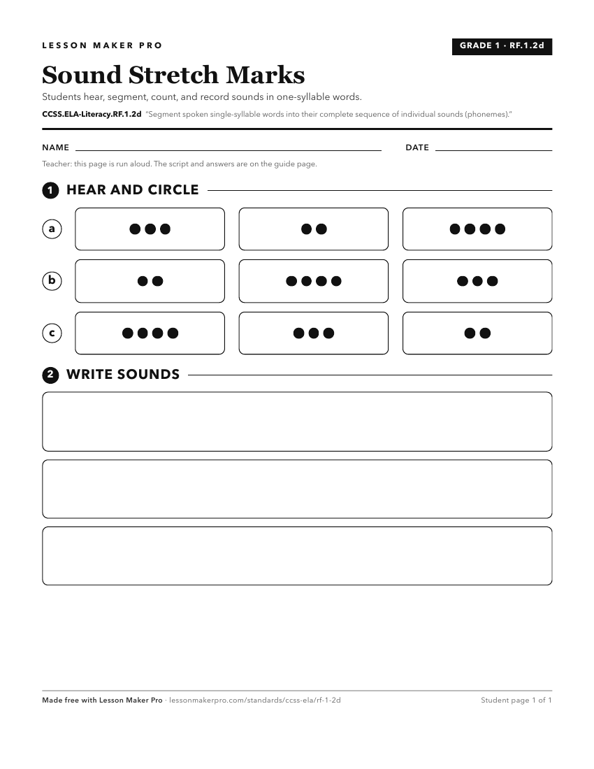Preview of the CCSS.ELA-Literacy.RF.1.2d printable worksheet