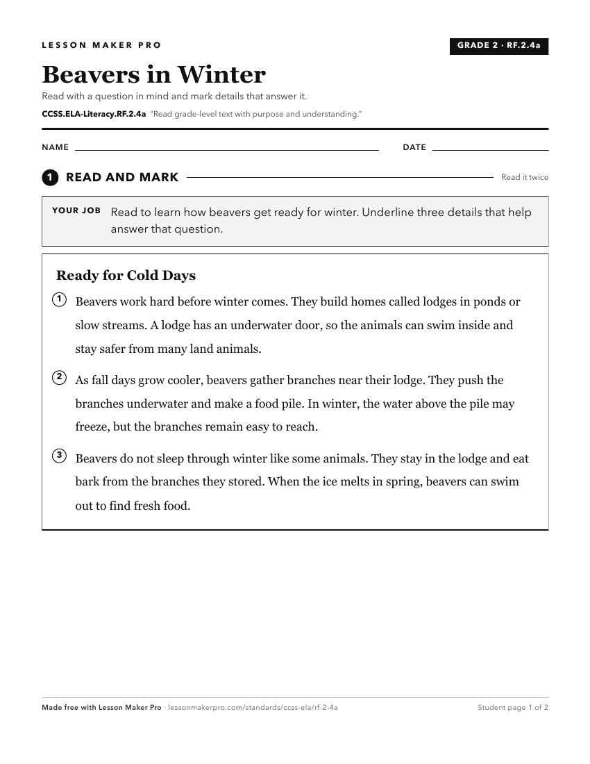 Preview of the CCSS.ELA-Literacy.RF.2.4a printable worksheet