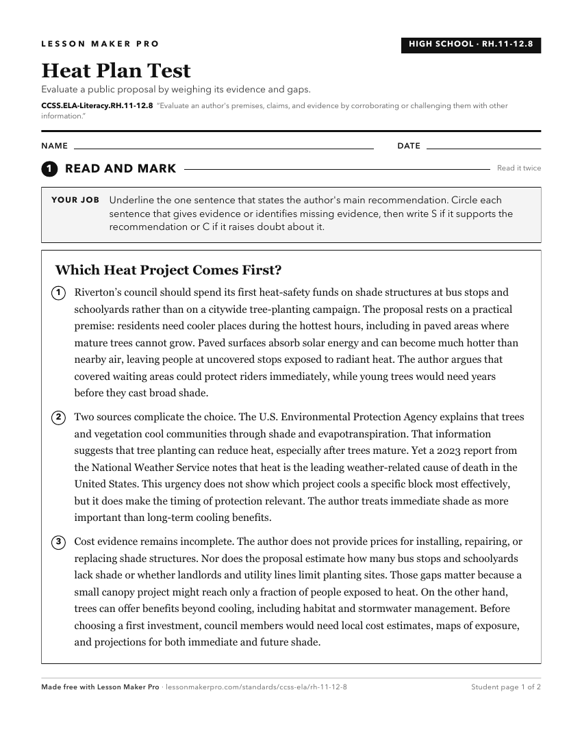Preview of the CCSS.ELA-Literacy.RH.11-12.8 printable worksheet