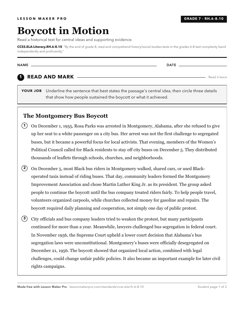 Preview of the CCSS.ELA-Literacy.RH.6-8.10 printable worksheet