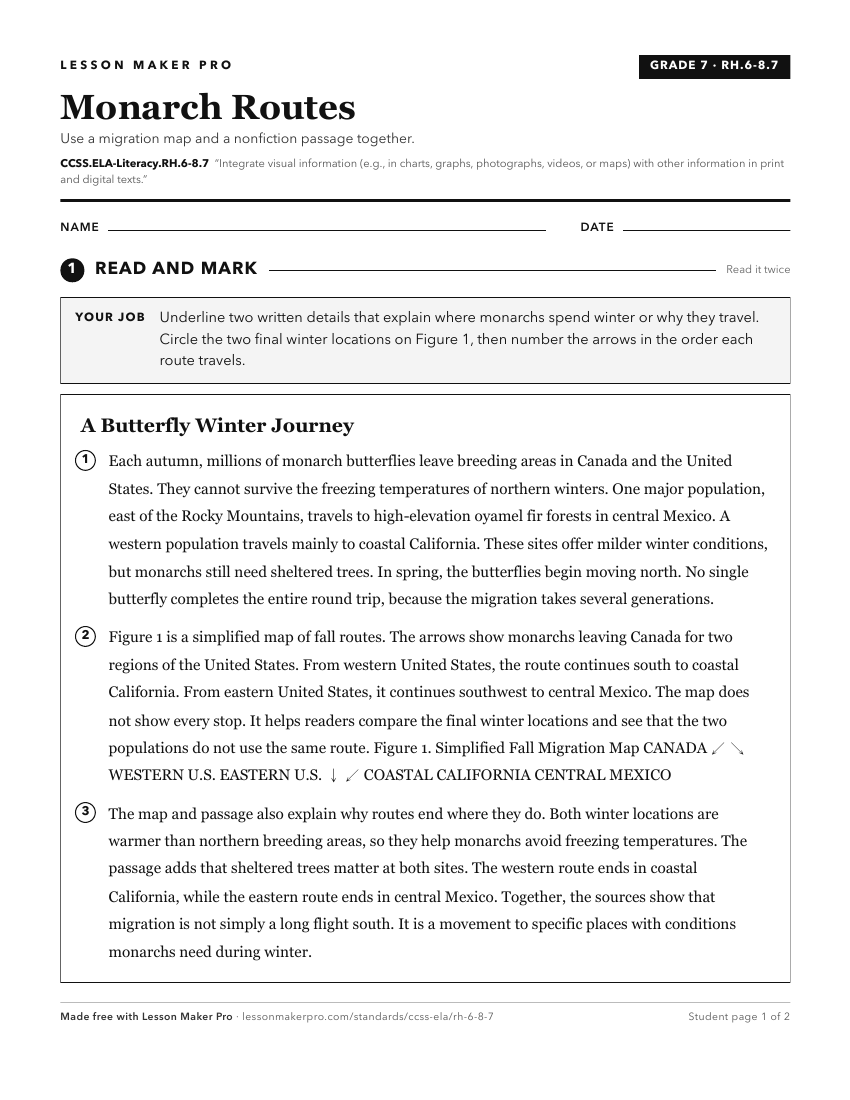 Preview of the CCSS.ELA-Literacy.RH.6-8.7 printable worksheet