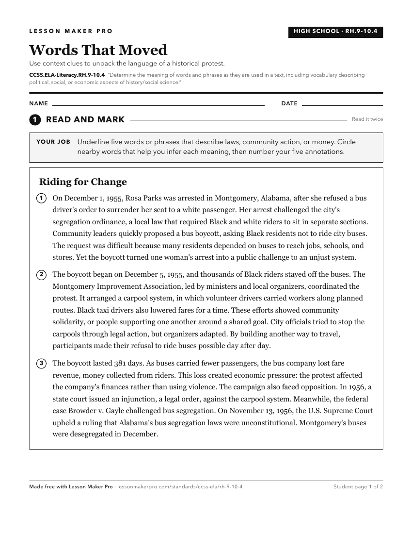 Preview of the CCSS.ELA-Literacy.RH.9-10.4 printable worksheet