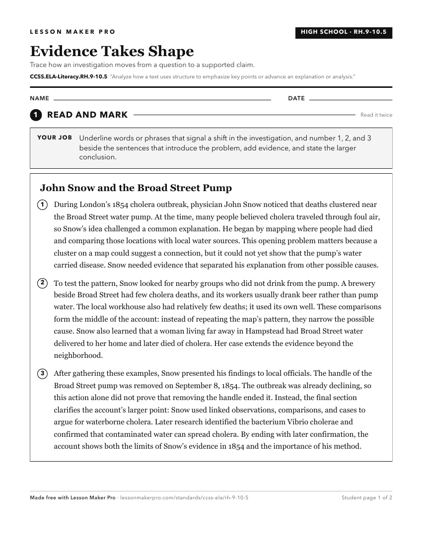 Preview of the CCSS.ELA-Literacy.RH.9-10.5 printable worksheet