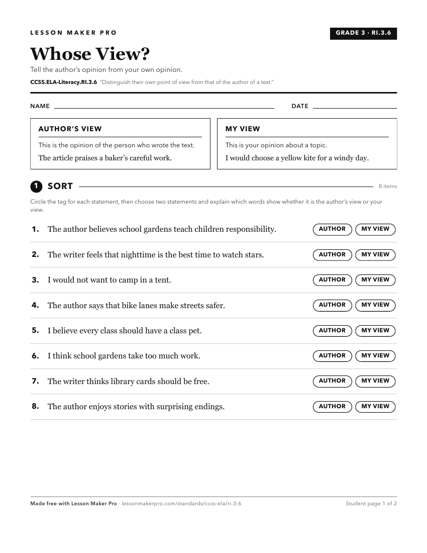 Preview of the CCSS.ELA-Literacy.RI.3.6 printable worksheet