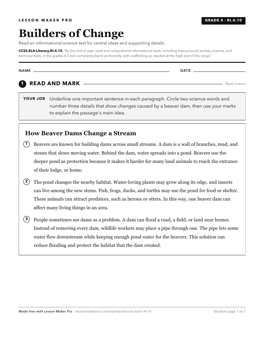 Preview of the CCSS.ELA-Literacy.RI.4.10 printable worksheet