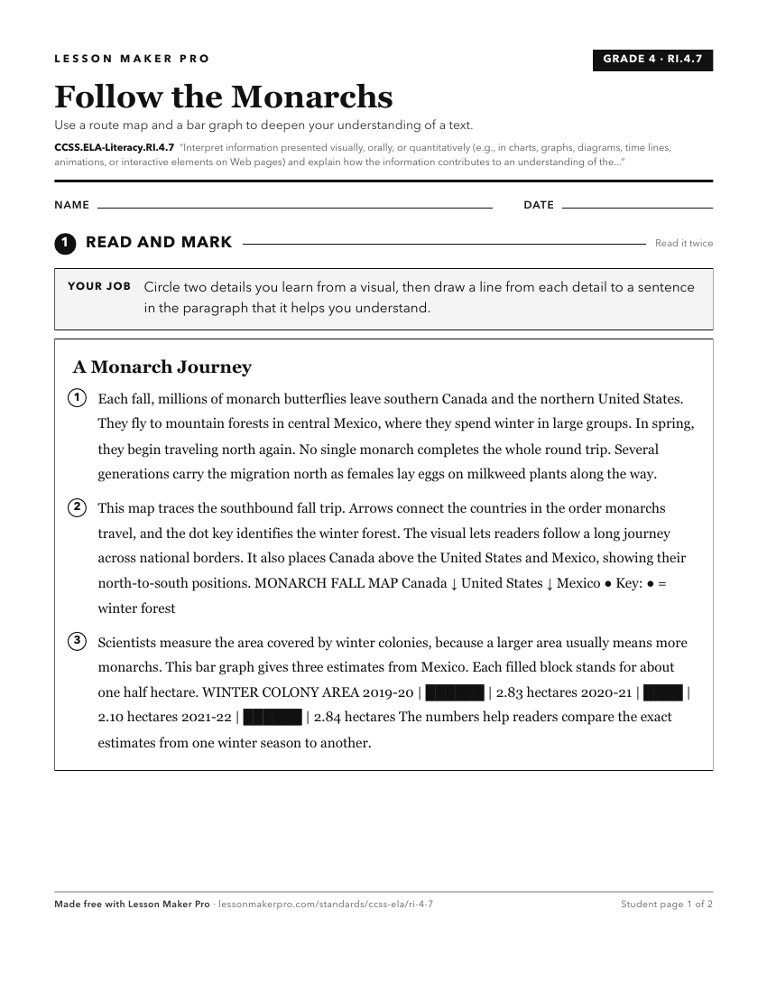 Preview of the CCSS.ELA-Literacy.RI.4.7 printable worksheet