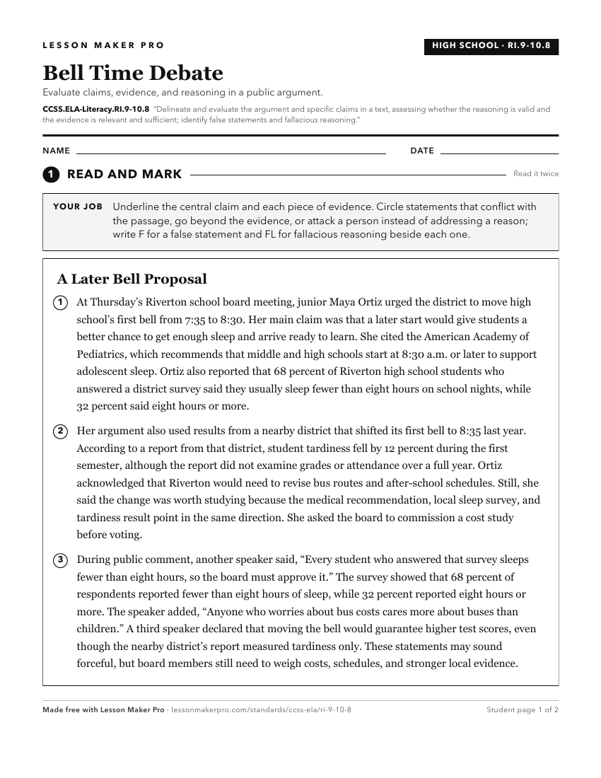 Preview of the CCSS.ELA-Literacy.RI.9-10.8 printable worksheet