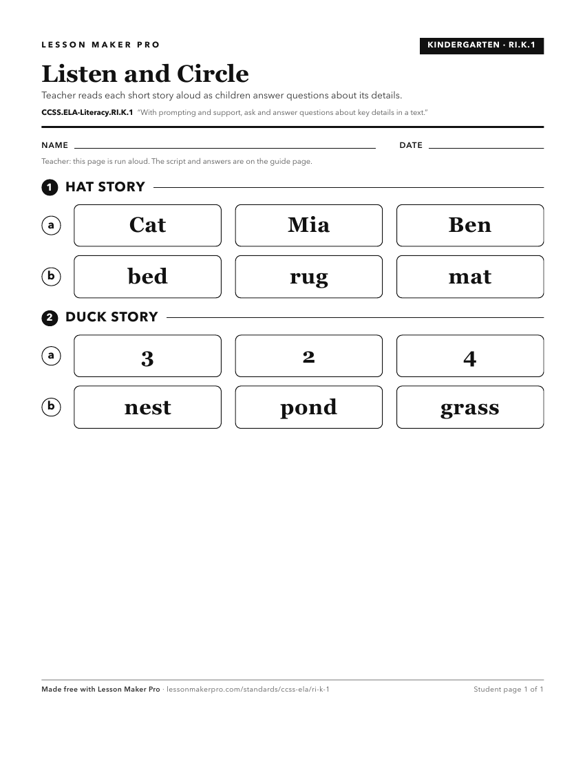 Preview of the CCSS.ELA-Literacy.RI.K.1 printable worksheet