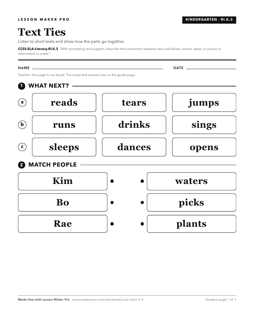 Preview of the CCSS.ELA-Literacy.RI.K.3 printable worksheet