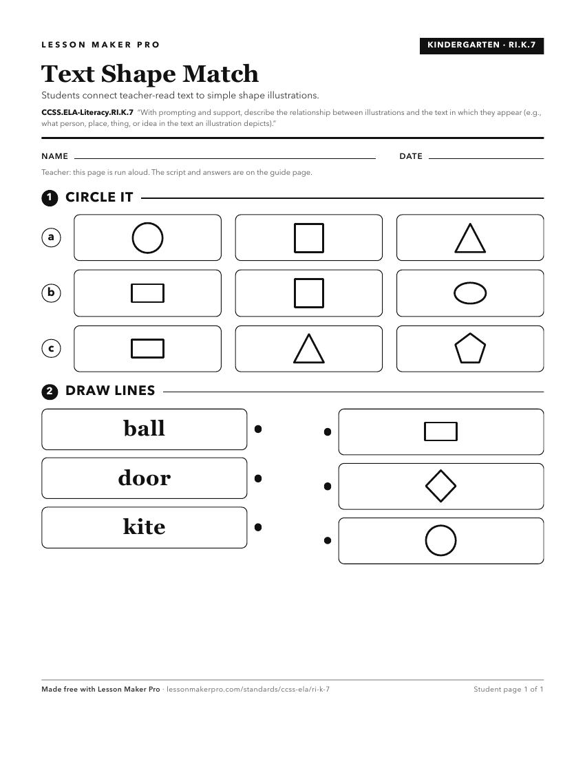 Preview of the CCSS.ELA-Literacy.RI.K.7 printable worksheet