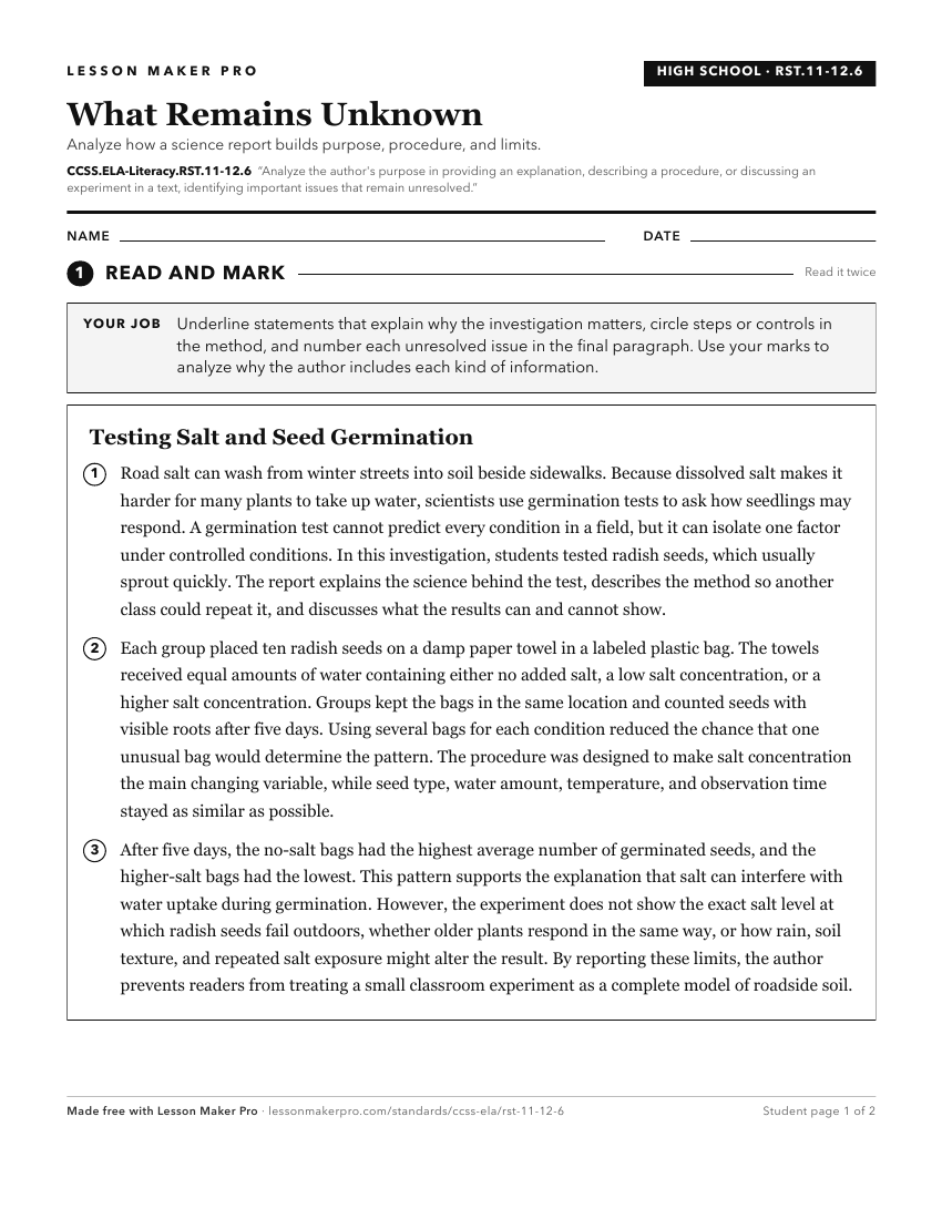 Preview of the CCSS.ELA-Literacy.RST.11-12.6 printable worksheet