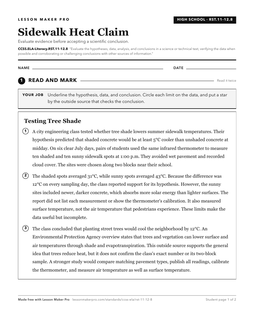 Preview of the CCSS.ELA-Literacy.RST.11-12.8 printable worksheet