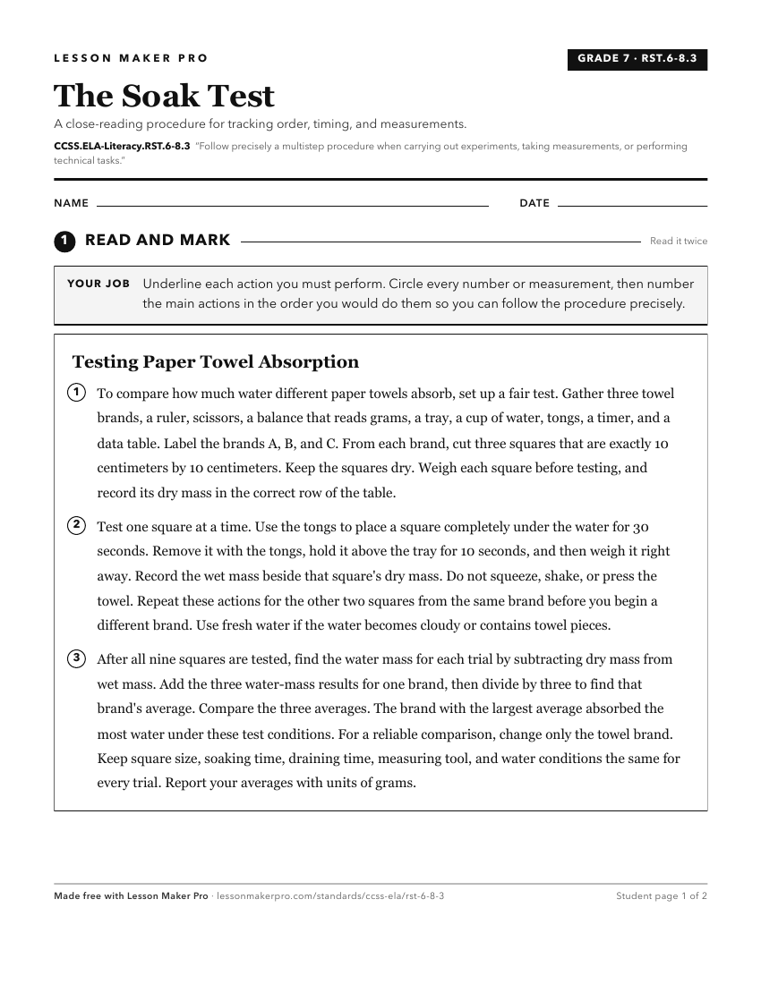 Preview of the CCSS.ELA-Literacy.RST.6-8.3 printable worksheet