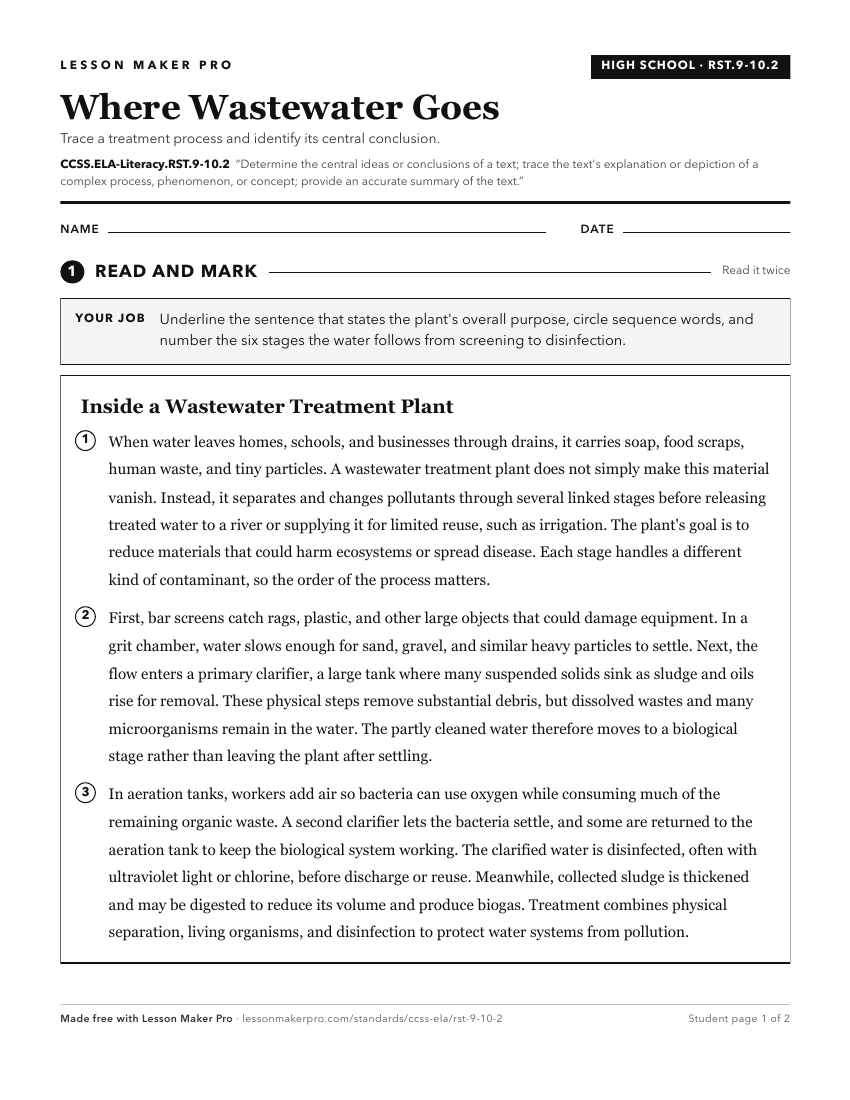 Preview of the CCSS.ELA-Literacy.RST.9-10.2 printable worksheet
