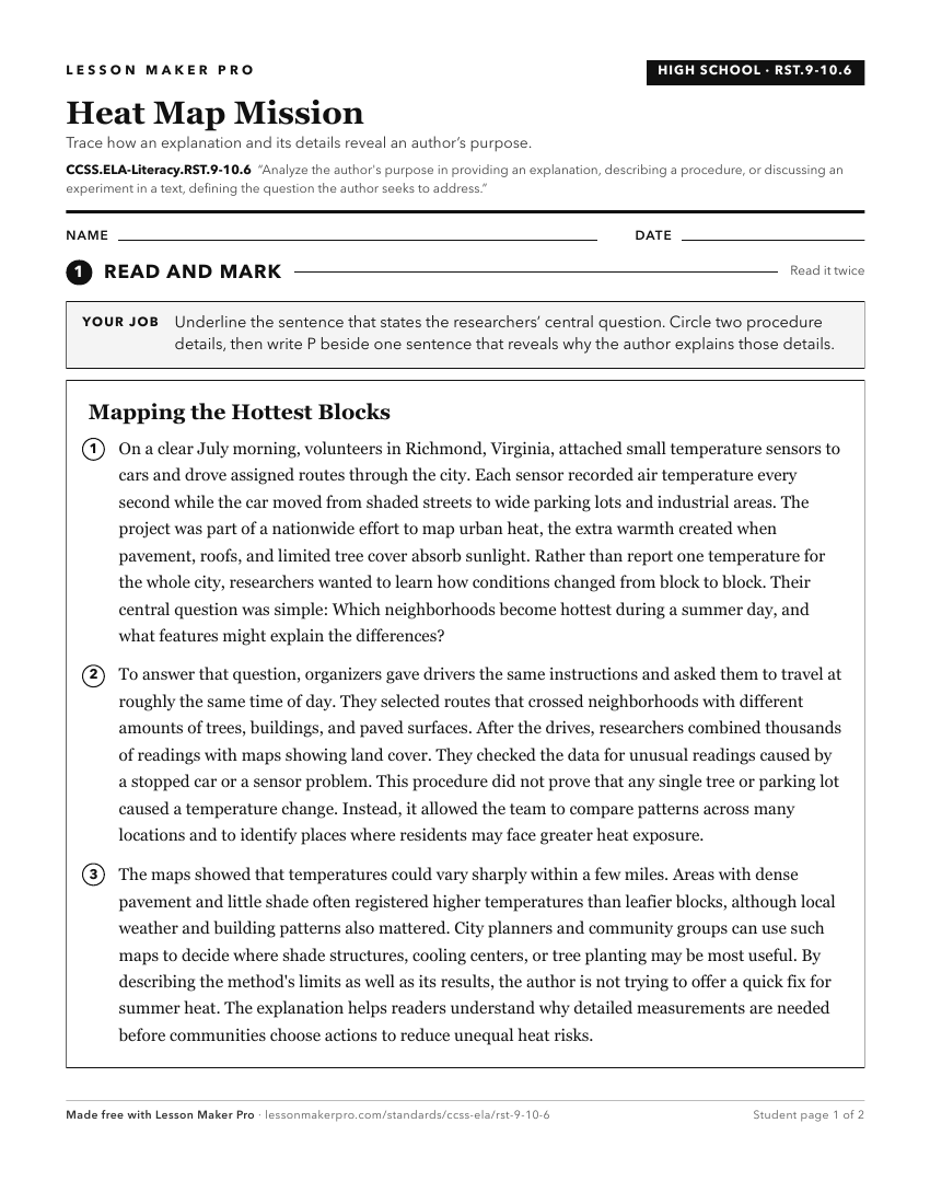 Preview of the CCSS.ELA-Literacy.RST.9-10.6 printable worksheet