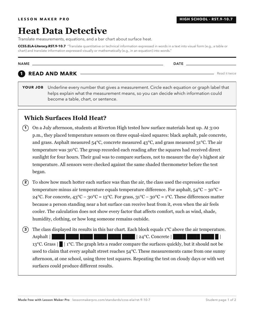 Preview of the CCSS.ELA-Literacy.RST.9-10.7 printable worksheet