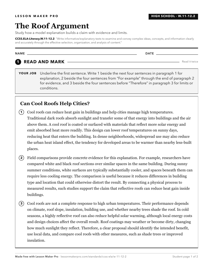 Preview of the CCSS.ELA-Literacy.W.11-12.2 printable worksheet