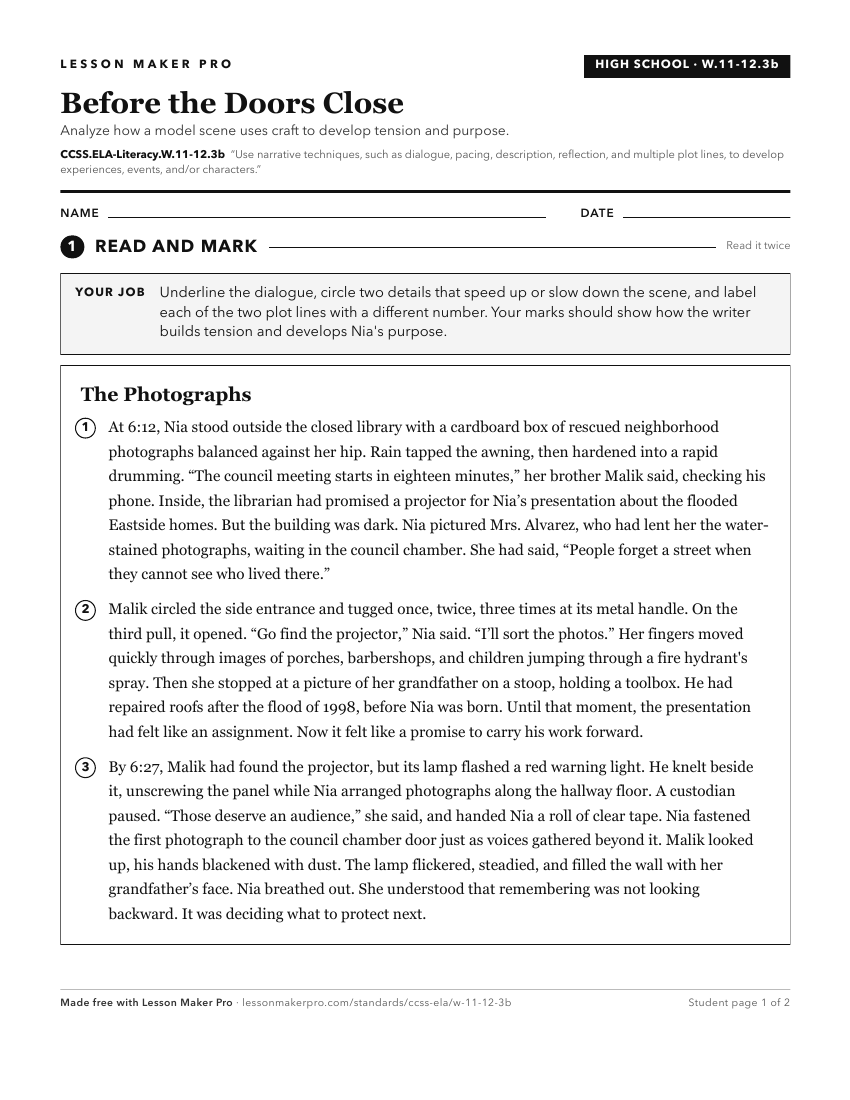Preview of the CCSS.ELA-Literacy.W.11-12.3b printable worksheet