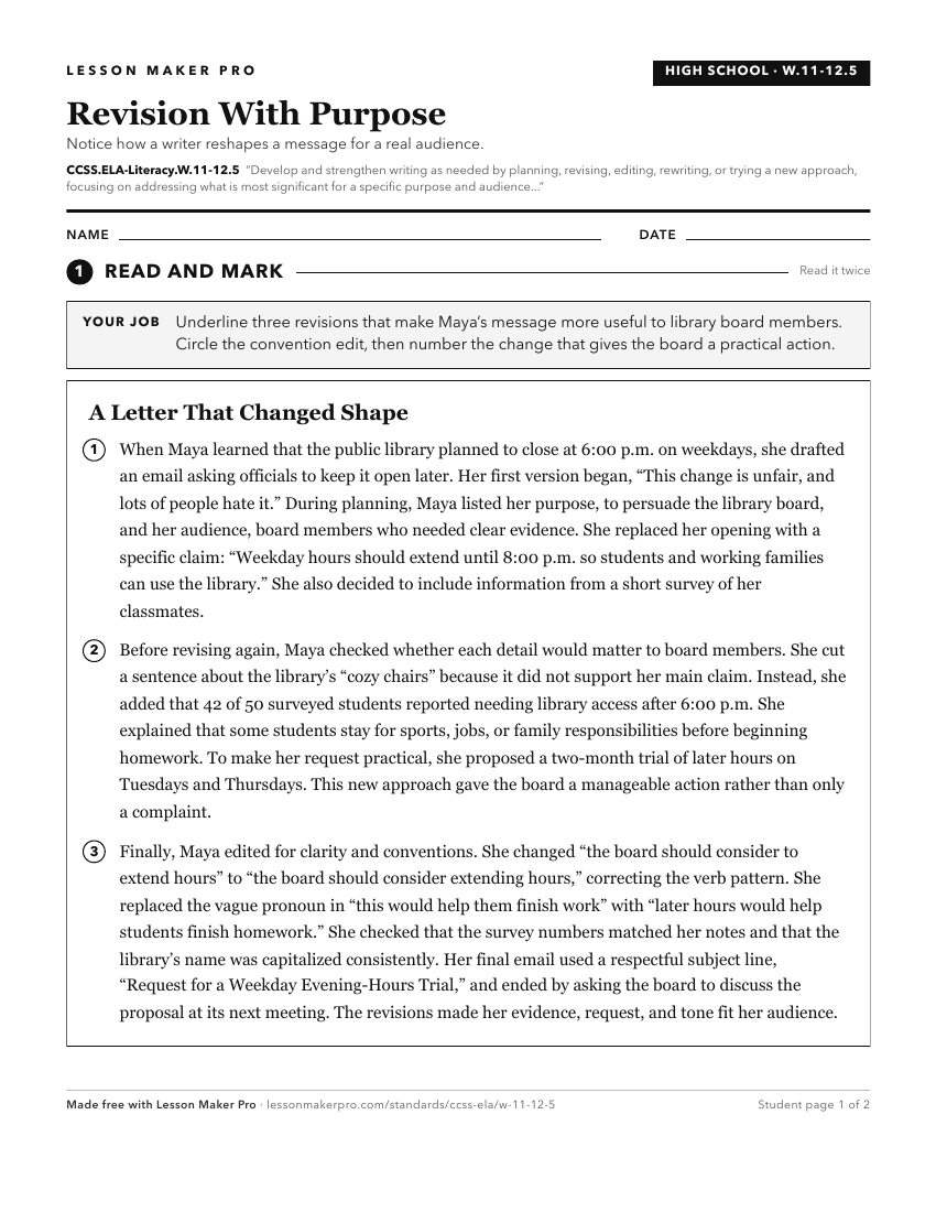 Preview of the CCSS.ELA-Literacy.W.11-12.5 printable worksheet