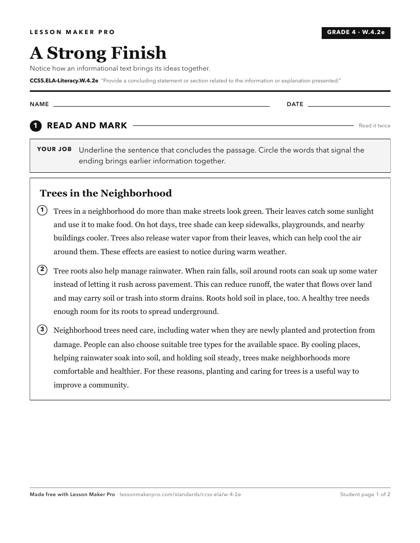 Preview of the CCSS.ELA-Literacy.W.4.2e printable worksheet