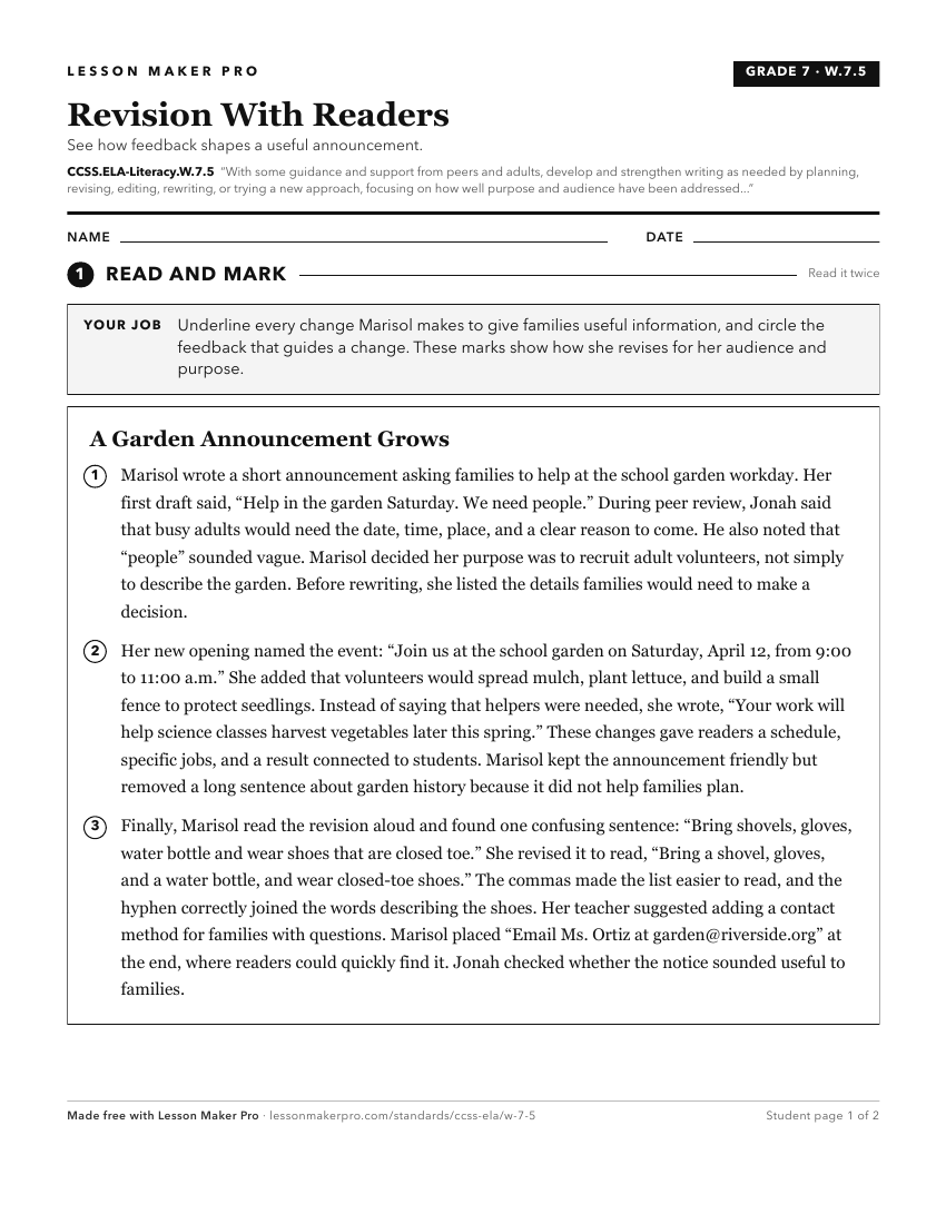 Preview of the CCSS.ELA-Literacy.W.7.5 printable worksheet