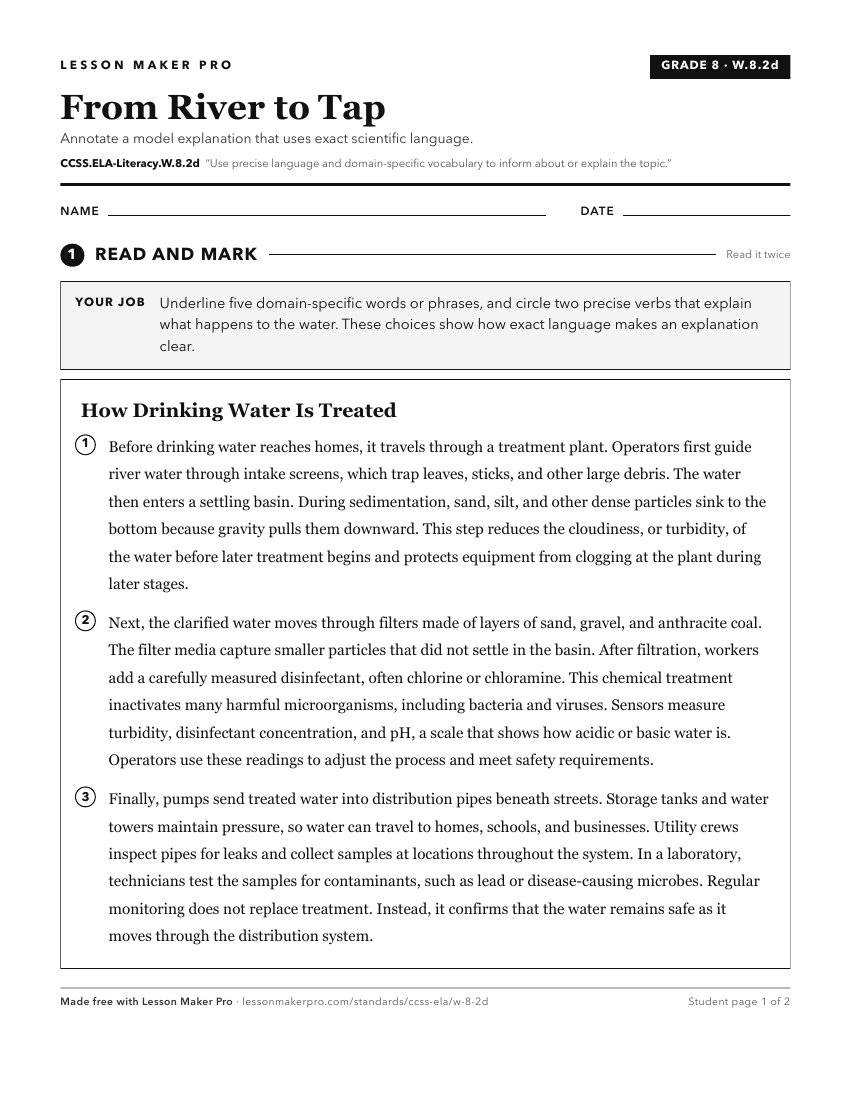 Preview of the CCSS.ELA-Literacy.W.8.2d printable worksheet