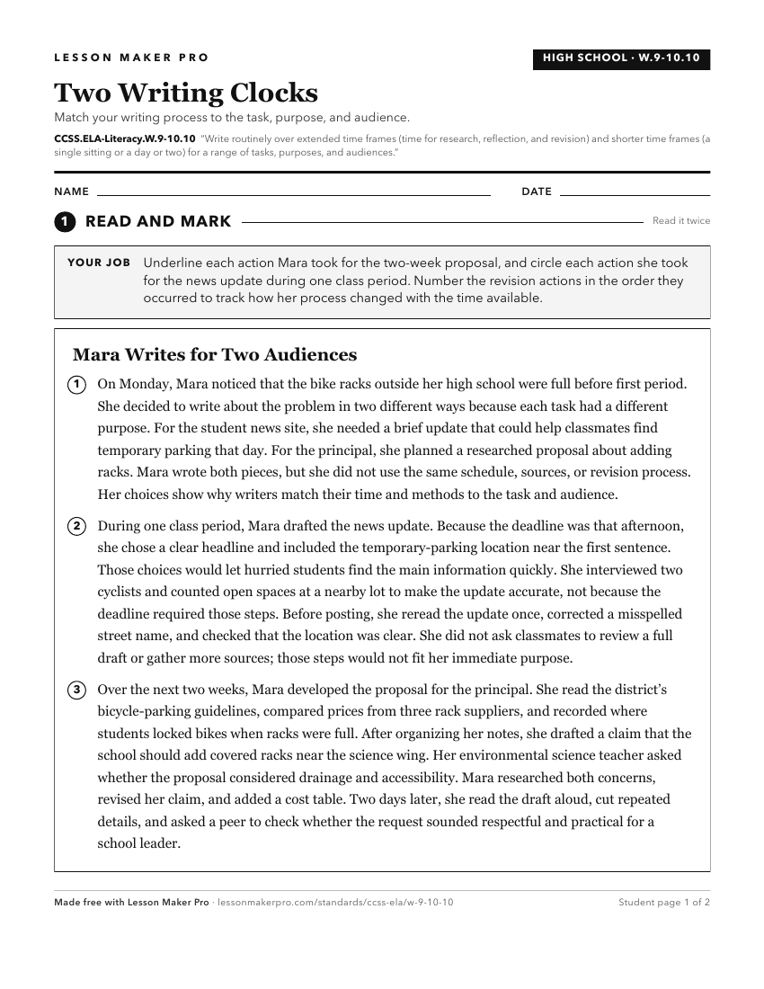 Preview of the CCSS.ELA-Literacy.W.9-10.10 printable worksheet