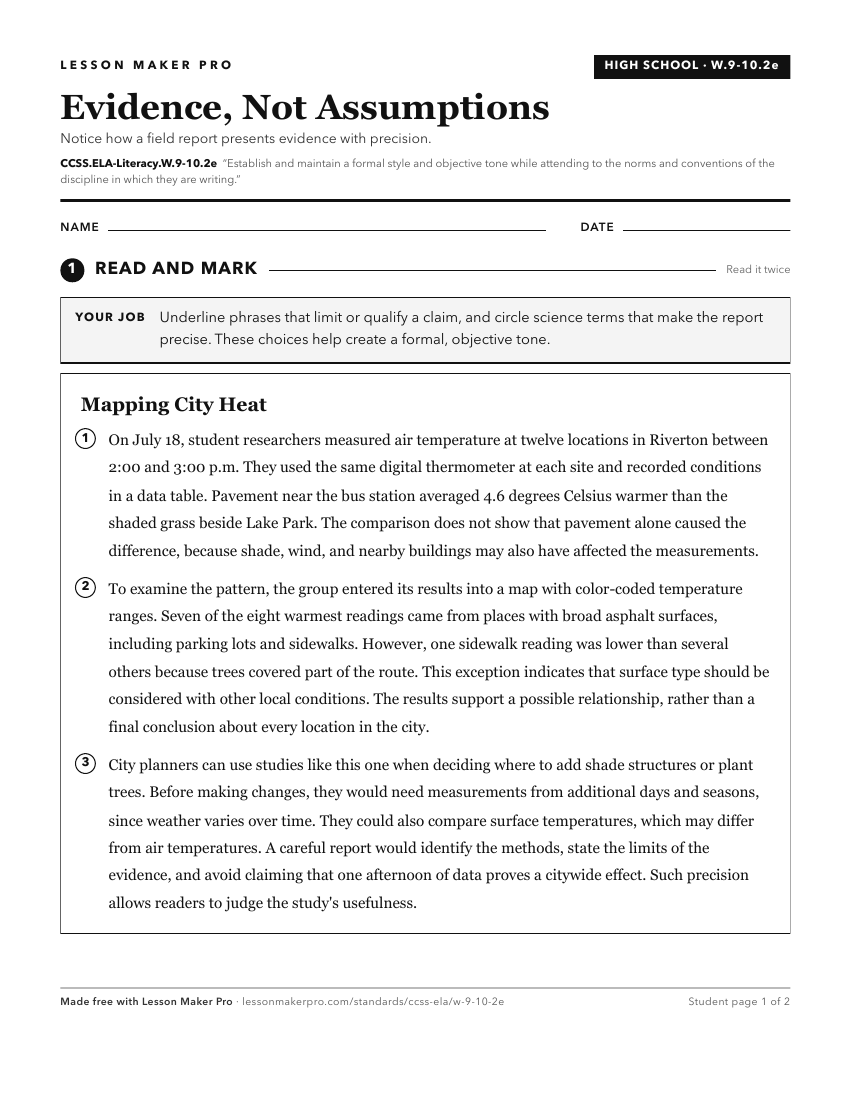 Preview of the CCSS.ELA-Literacy.W.9-10.2e printable worksheet