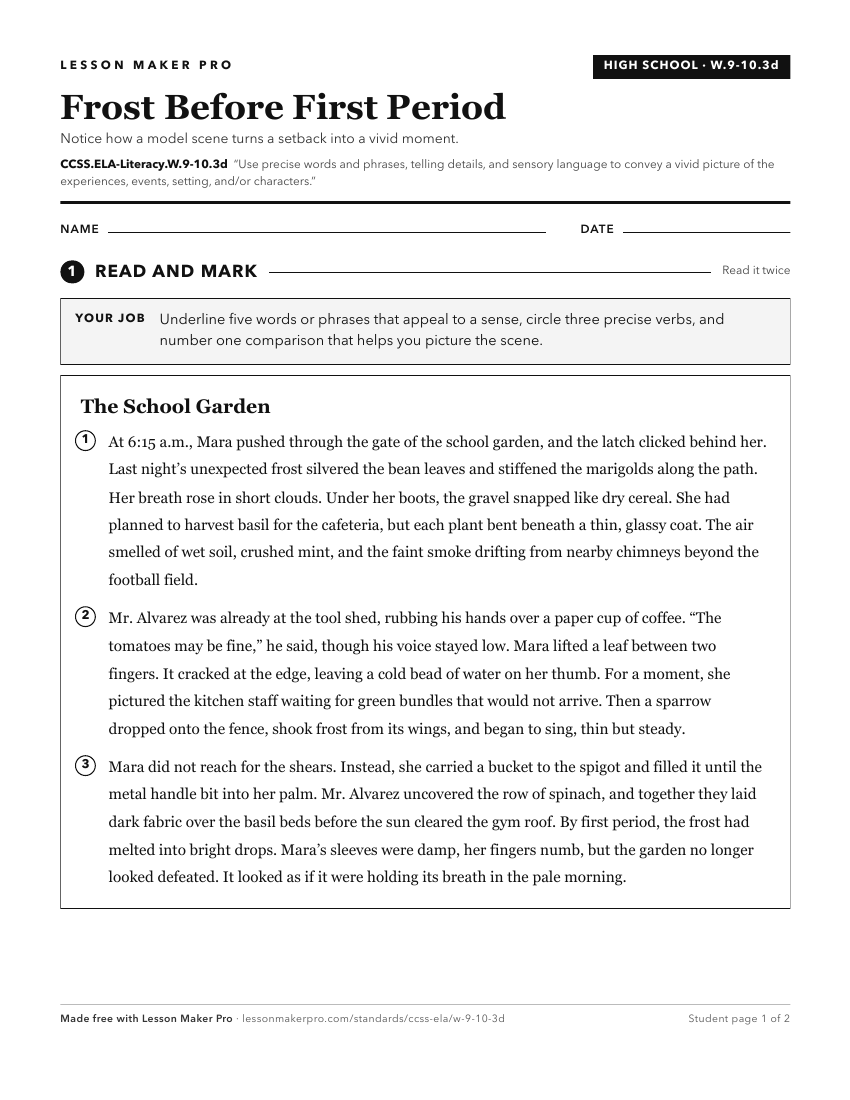 Preview of the CCSS.ELA-Literacy.W.9-10.3d printable worksheet