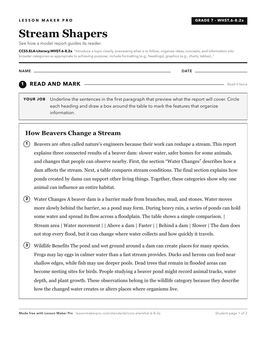 Preview of the CCSS.ELA-Literacy.WHST.6-8.2a printable worksheet