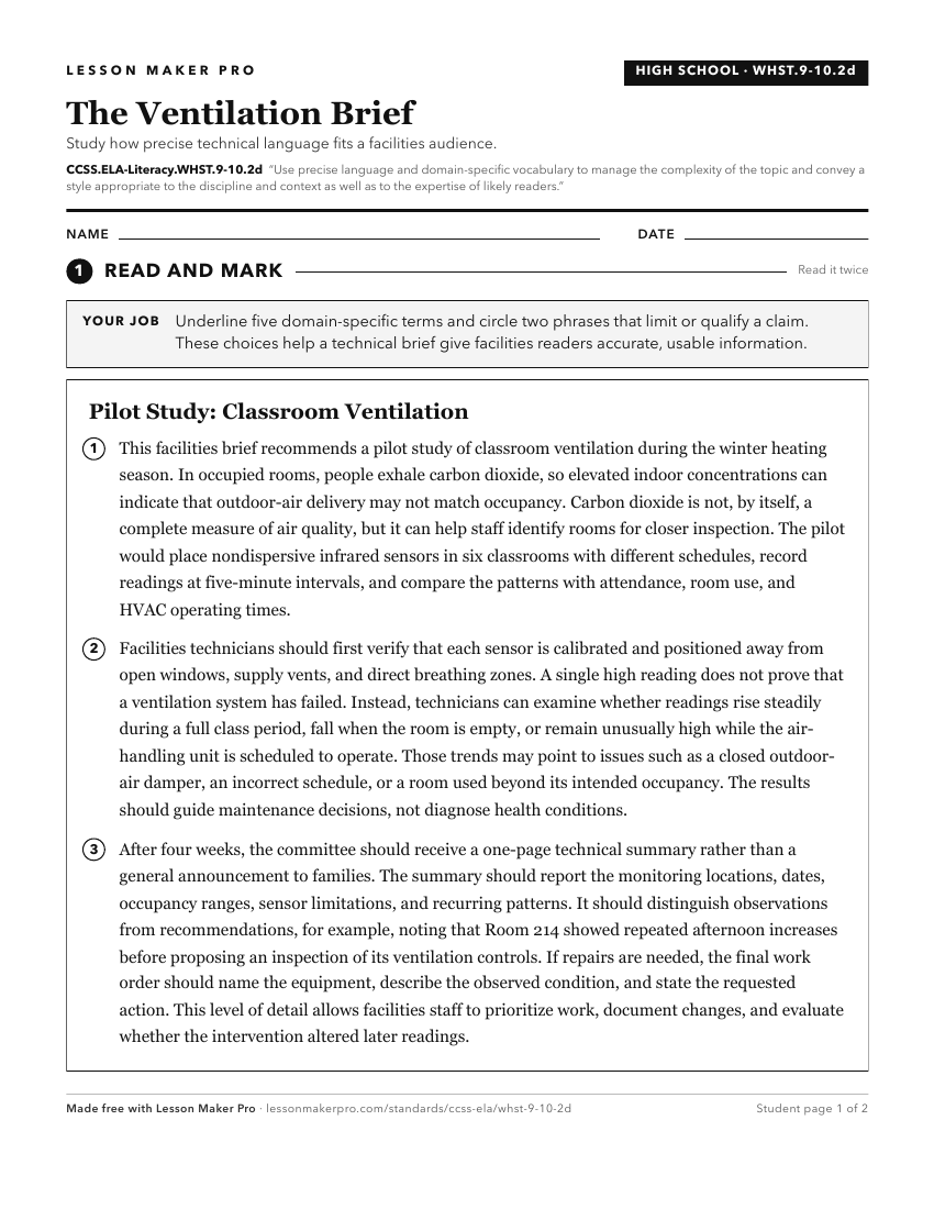 Preview of the CCSS.ELA-Literacy.WHST.9-10.2d printable worksheet
