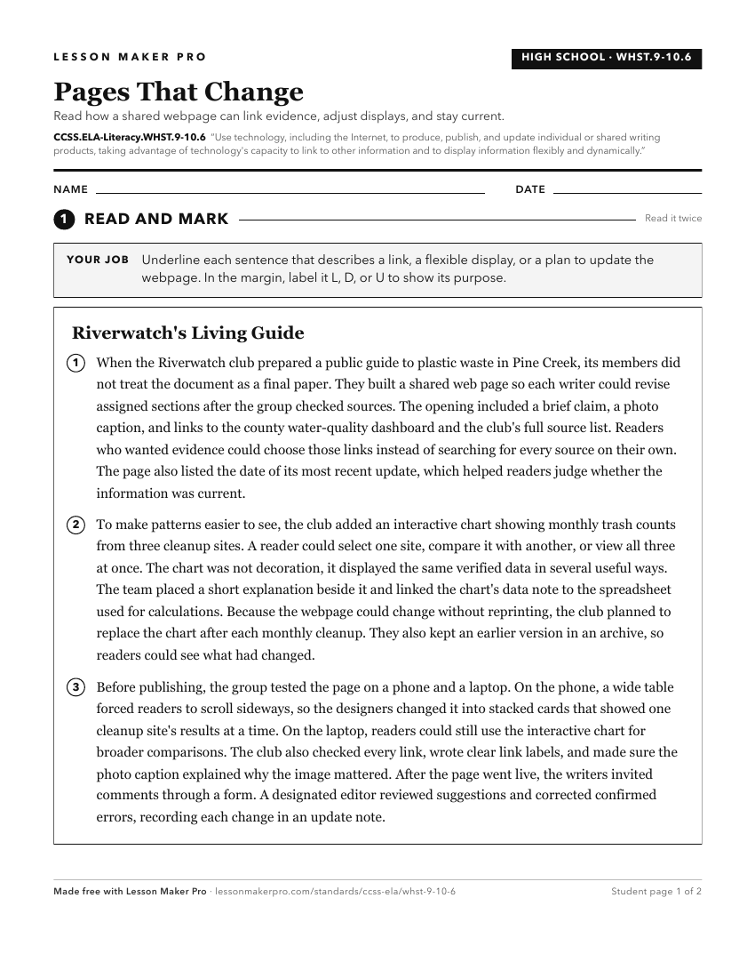 Preview of the CCSS.ELA-Literacy.WHST.9-10.6 printable worksheet