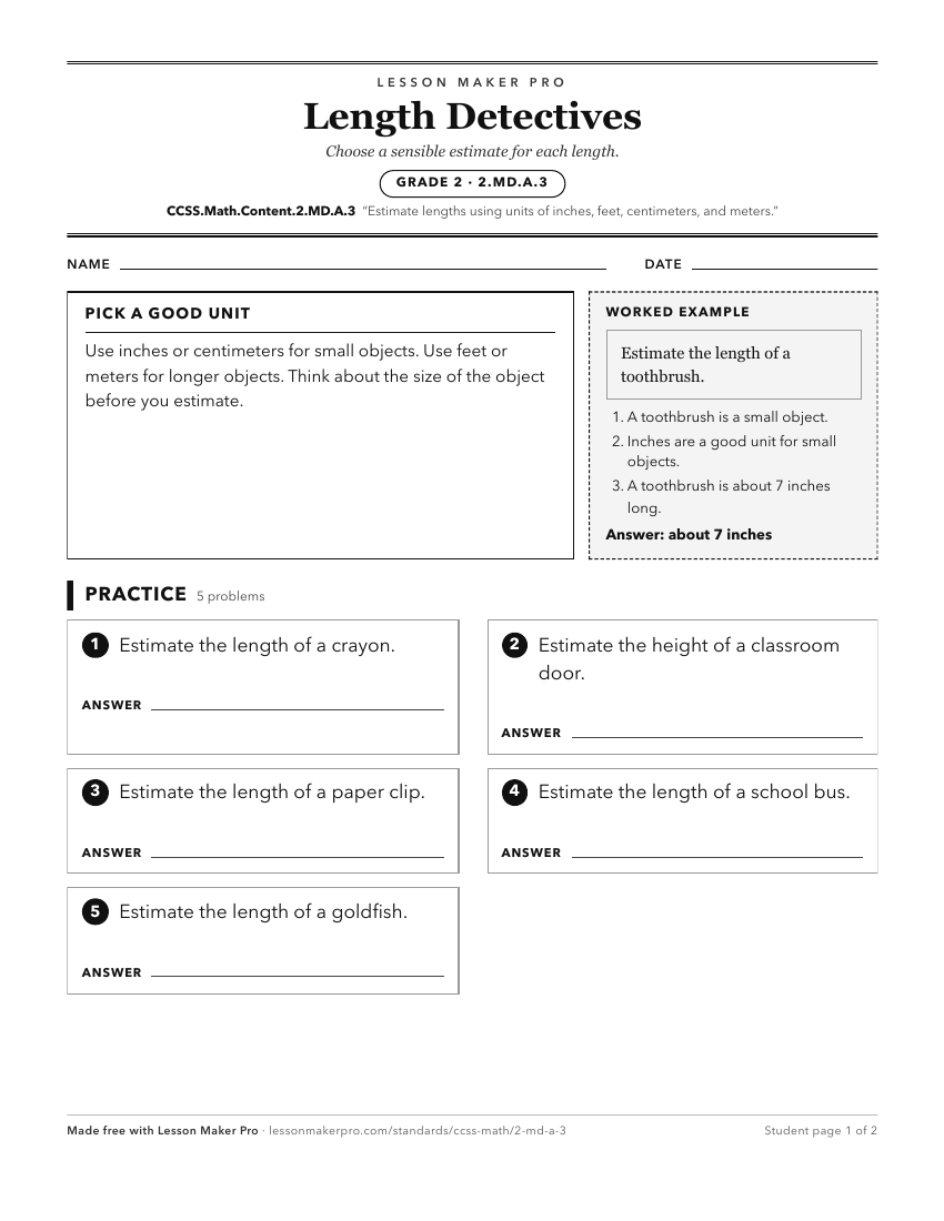 Preview of the CCSS.Math.Content.2.MD.A.3 printable worksheet