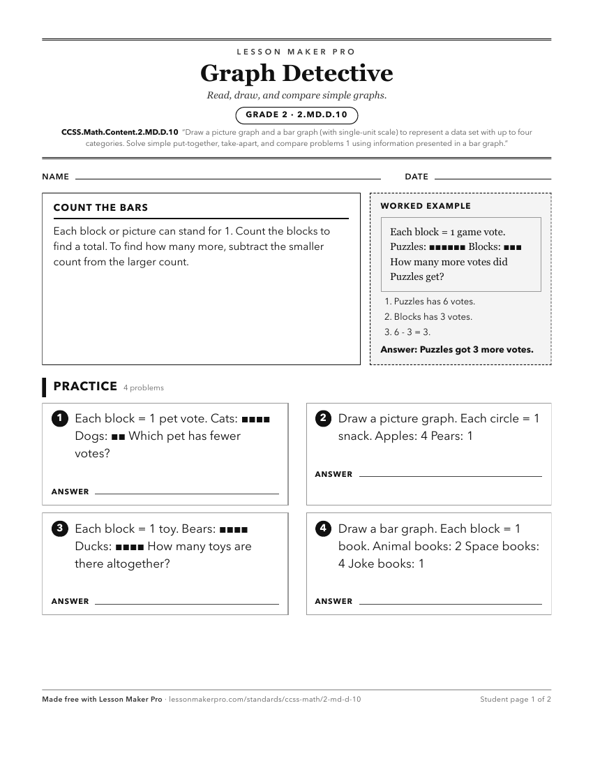Preview of the CCSS.Math.Content.2.MD.D.10 printable worksheet
