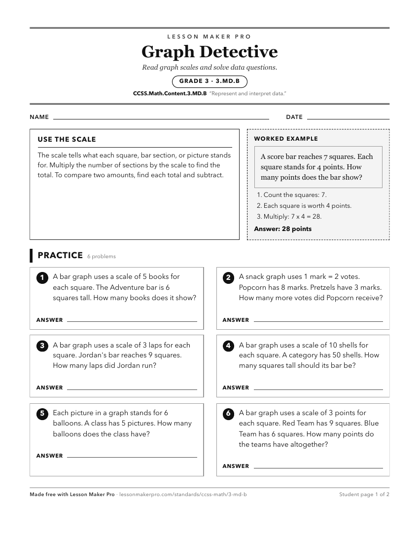 Preview of the CCSS.Math.Content.3.MD.B printable worksheet