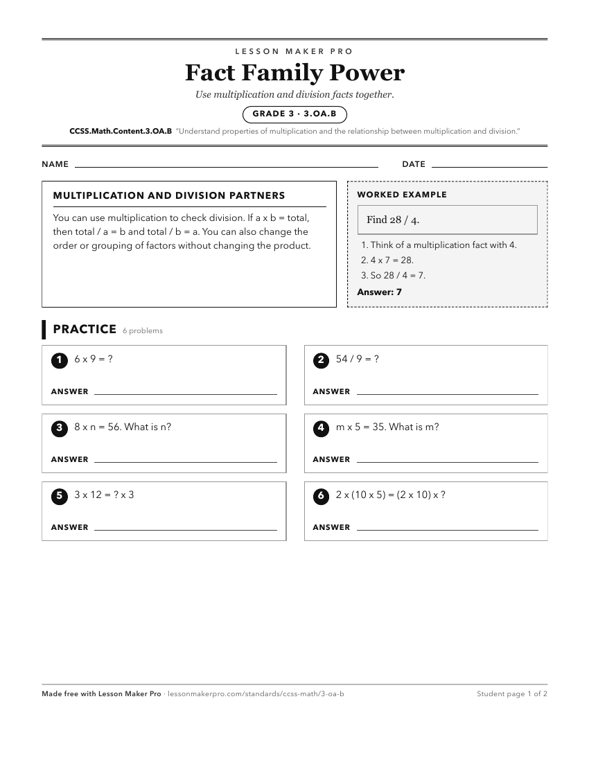 Preview of the CCSS.Math.Content.3.OA.B printable worksheet
