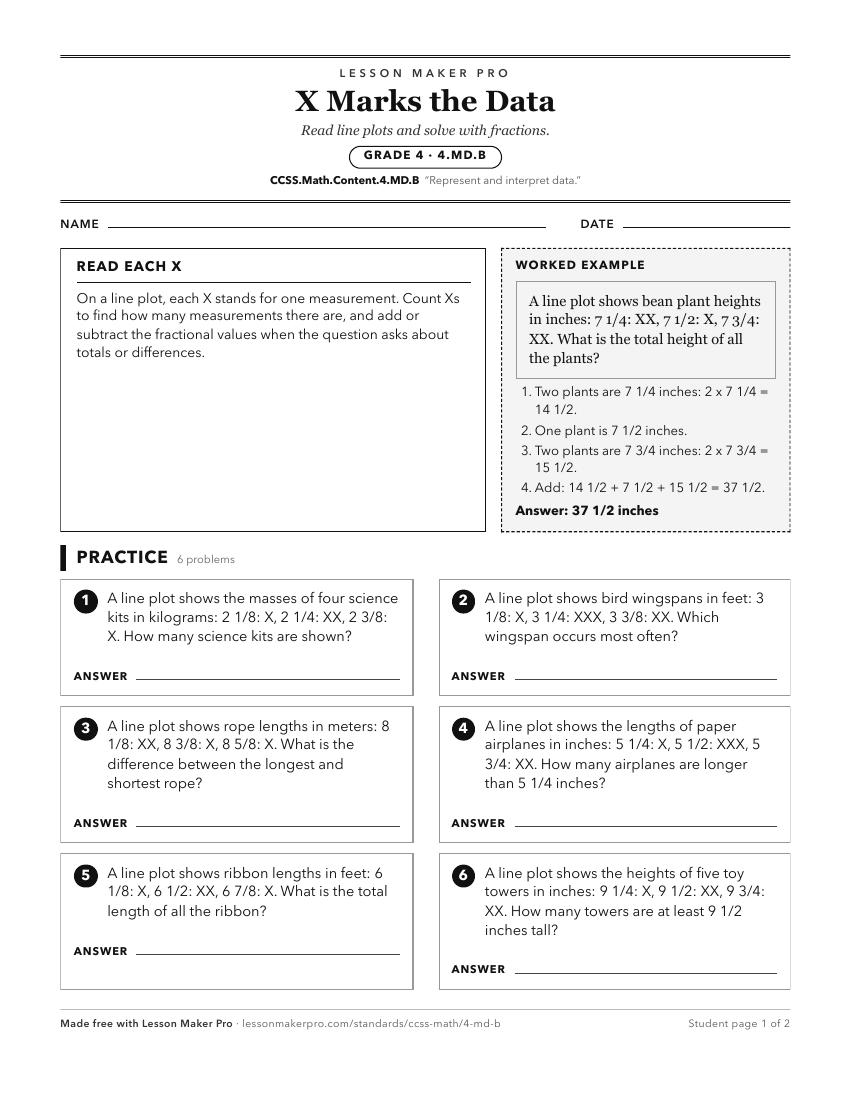 Preview of the CCSS.Math.Content.4.MD.B printable worksheet