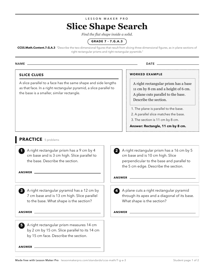 Preview of the CCSS.Math.Content.7.G.A.3 printable worksheet